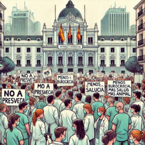 Veterinarios protestan en Madrid contra la normativa sobre prescripción de antibióticos