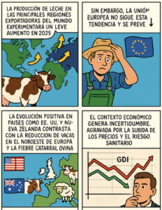 El precio medio de la leche en la UE podría rondar los 0,54 €/l