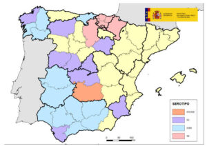 Situación de la lengua azul en España